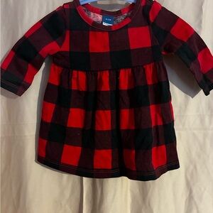 Old Navy Red and Black Buffalo Plaid Long-Sleeve Toddler Top
